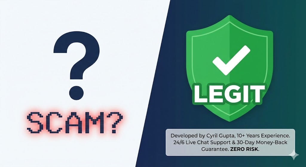 Is Cohortia Legit or a Scam?
Cohortia is 100% Legit. It is developed by Cyril Gupta, a veteran in the software industry with over a decade of experience and thousands of satisfied customers.
They offer 24/6 Live Chat Support (which is rare!) and a solid 30-Day Money-Back Guarantee. You can buy it, test it, and if you don't like it, get a full refund. There is zero risk.